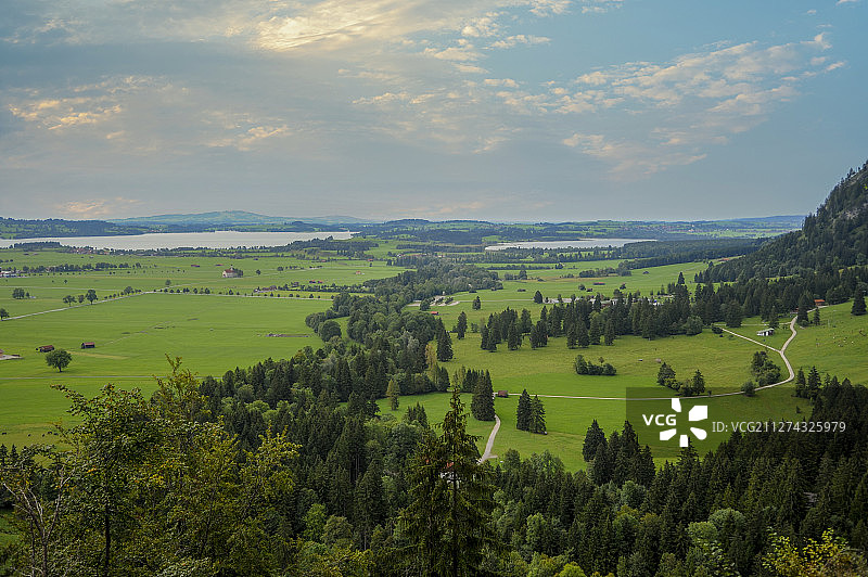 德国巴伐利亚的森林和原野图片素材