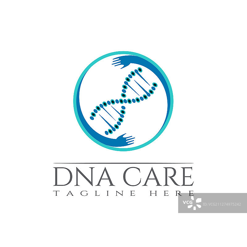 DNA图标模板创意医疗标志设计图片素材