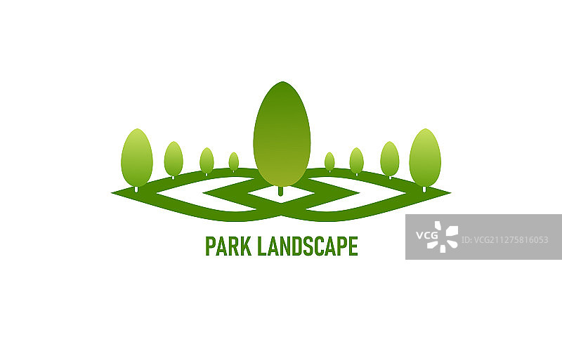绿色自然景观和园林公司标志图片素材