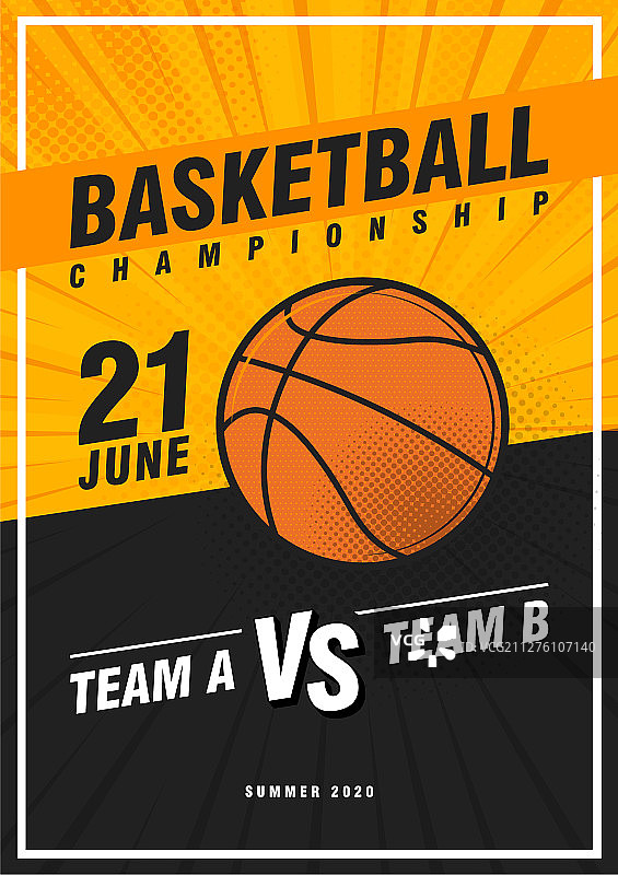 篮球锦标赛现代体育海报图片素材