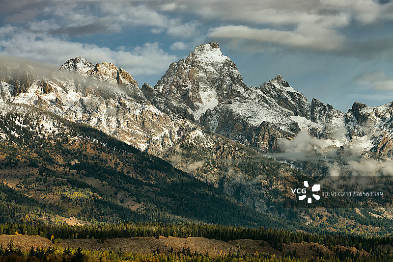 美国怀俄明杰克逊霍尔雪山自然风光图片素材