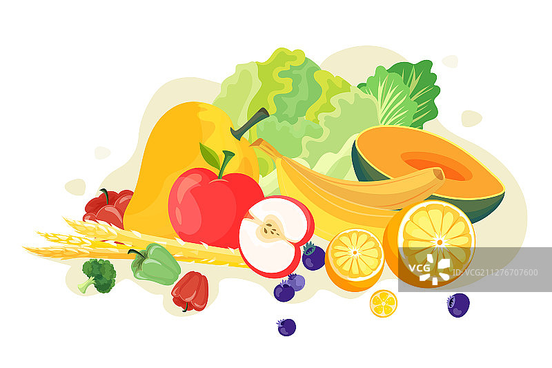 美食活动餐饮食品健康营养背景矢量插画图片素材