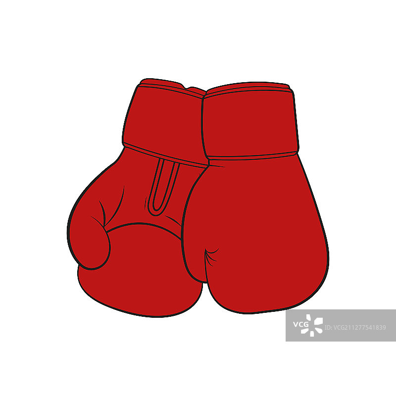 红色拳击手套隔离图片素材