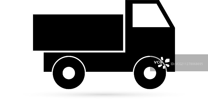 送货车图标孤立的白色背景图片素材