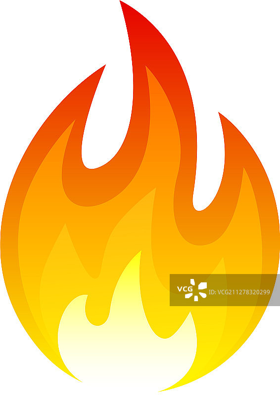 火的图标炽热的火焰和红色的热量图片素材