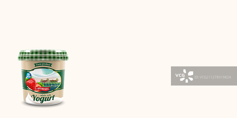 新草莓酸奶包装设计与农村图片素材