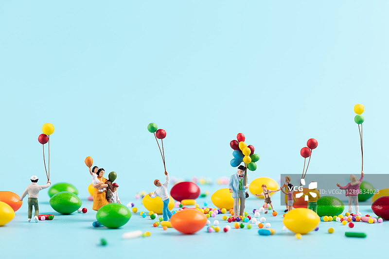 六一儿童节糖果气球孩子快乐玩耍图片素材