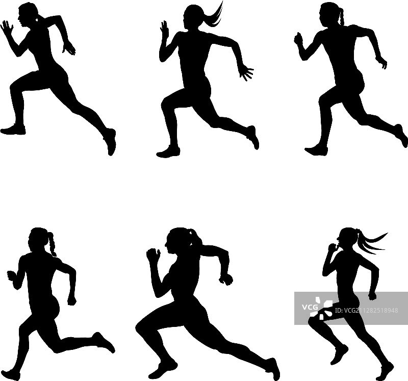 女子短跑运动员图片素材