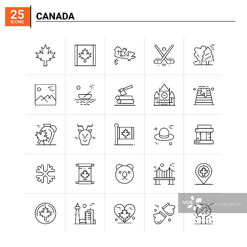 25加拿大图标设置背景图片素材
