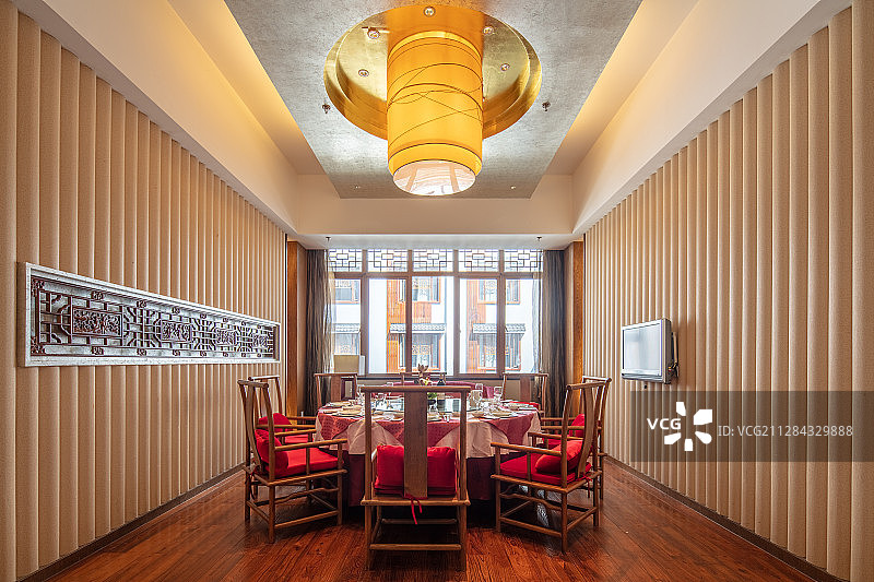 中式酒店餐厅内部环境空间图片素材
