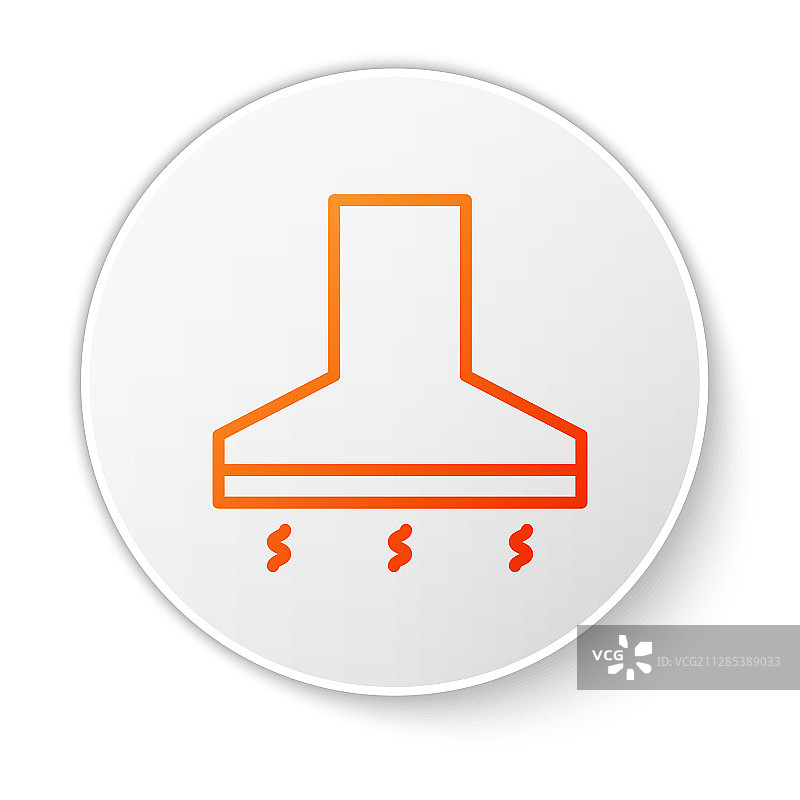 橙色线厨房排气扇图标隔离图片素材