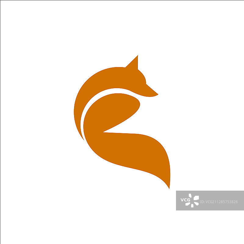 狐狸现代动物图形标志图片素材