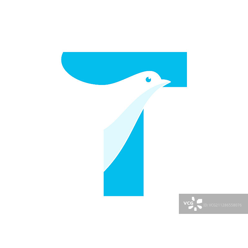首字母t鸽子标志图片素材