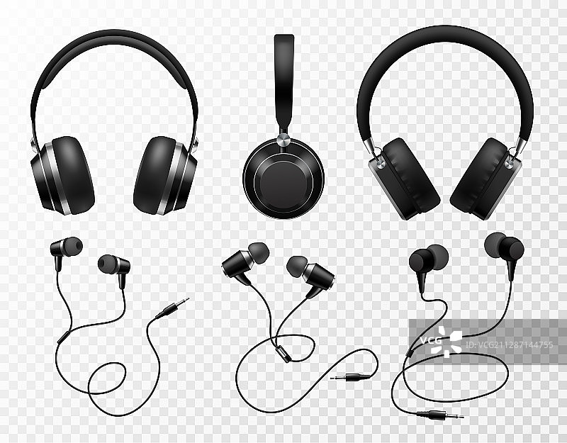 音乐耳机，黑色耳机，游戏耳机图片素材
