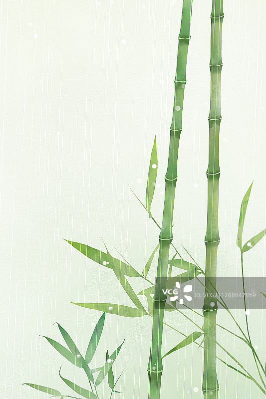 雨水中国风二十四节气插画图片素材