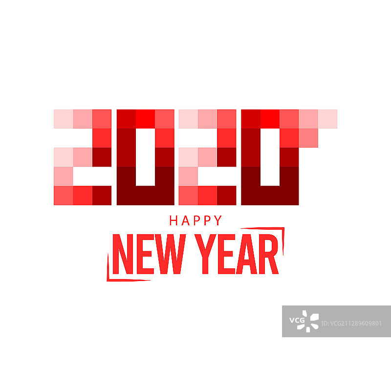 2020年新年快乐标志模板设计图片素材