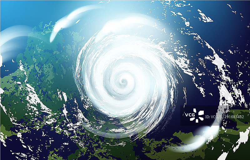从太空观看巨大的飓风图片素材