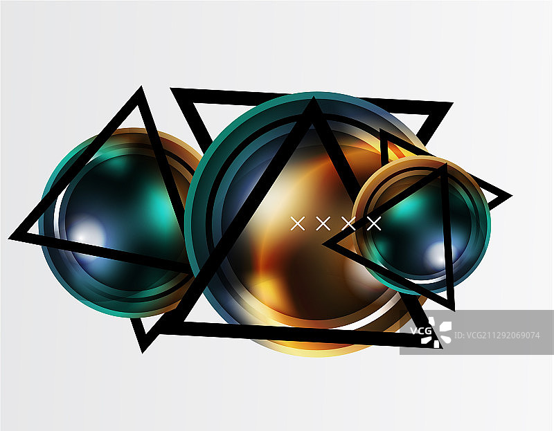 抽象背景-光泽玻璃气泡图片素材