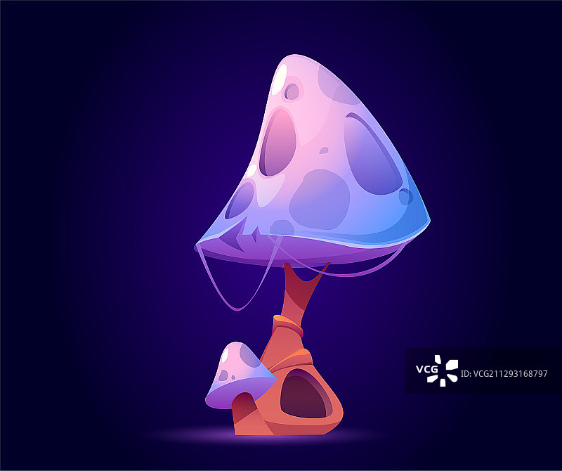 幻想蘑菇，异形或神奇的不寻常的植物图片素材