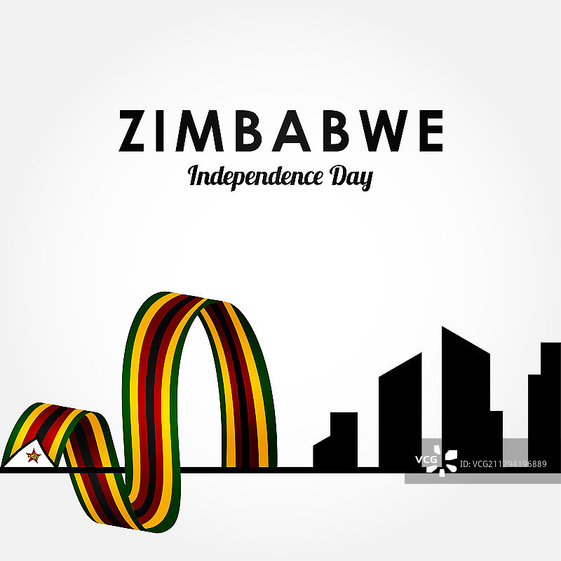 津巴布韦独立日设计横幅或图片素材