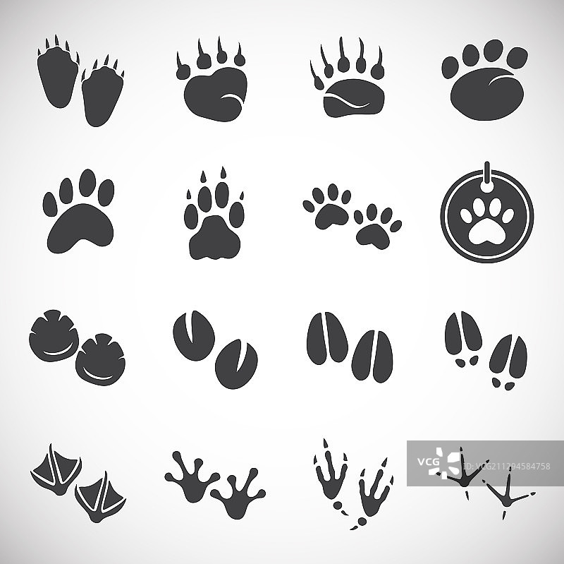 动物脚印图标设置为背景图片素材