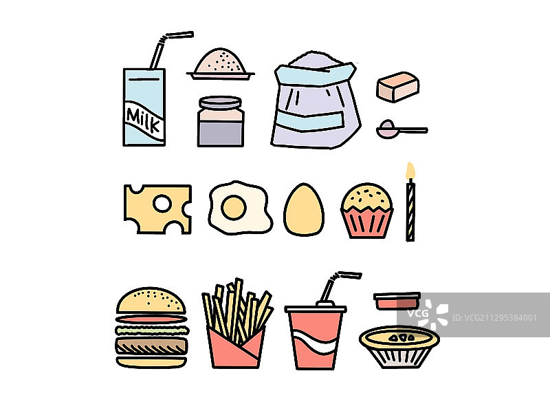 食品插画元素图片素材