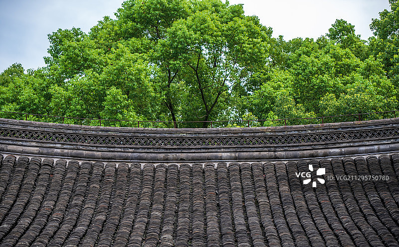 7月宁波天一阁博物馆，中国最大私人藏书楼图片素材