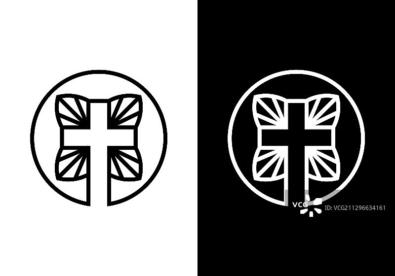 教堂标志基督教标志符号十字图片素材