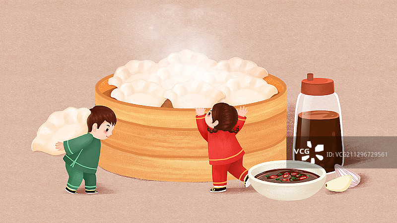 中式传统美食之饺子图片素材