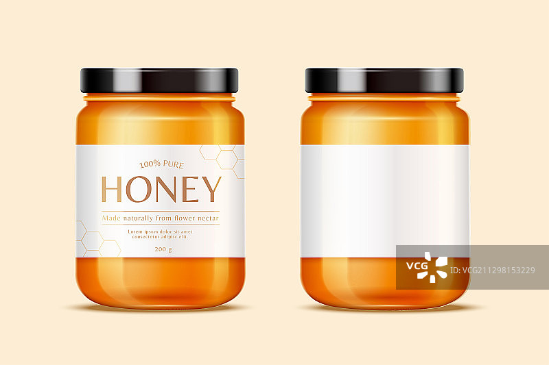 蜂蜜罐艺术设计元素图片素材