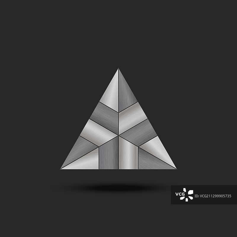 标志金属三角形的未来主义元素复杂图片素材