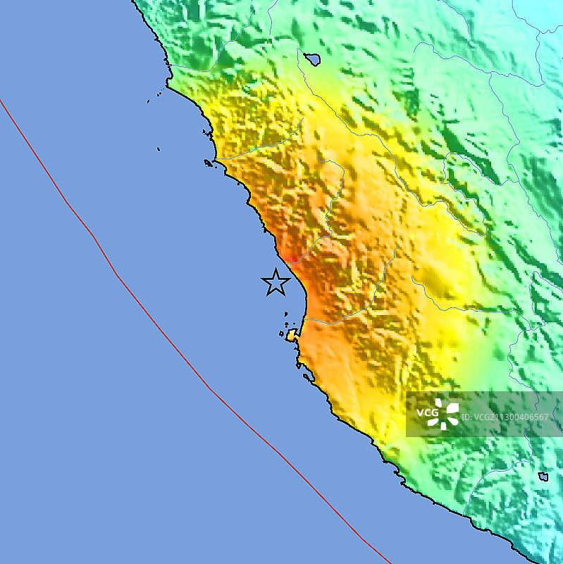 2007年秘鲁地震烈度地图图片素材