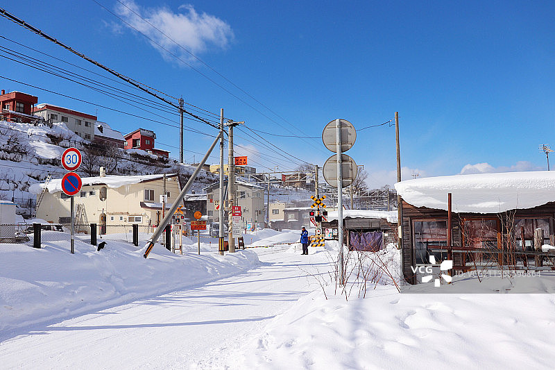 北海道小樽雪景——情书图片素材