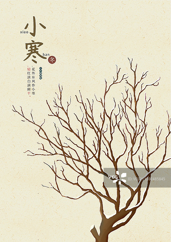 中国风24节气小寒海报图片素材