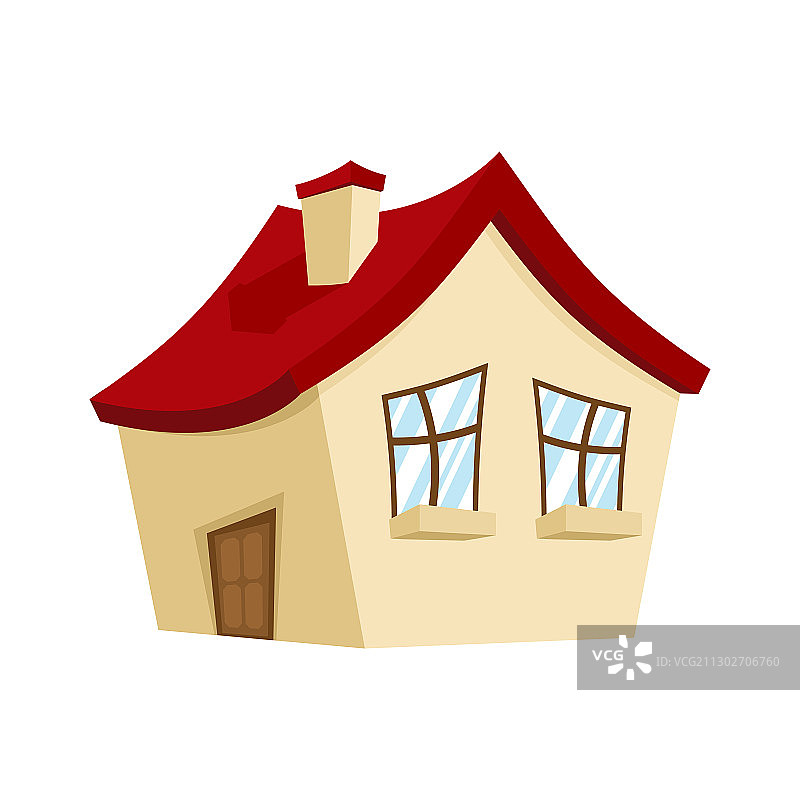 房子卡通风格孤立的家图标图片素材