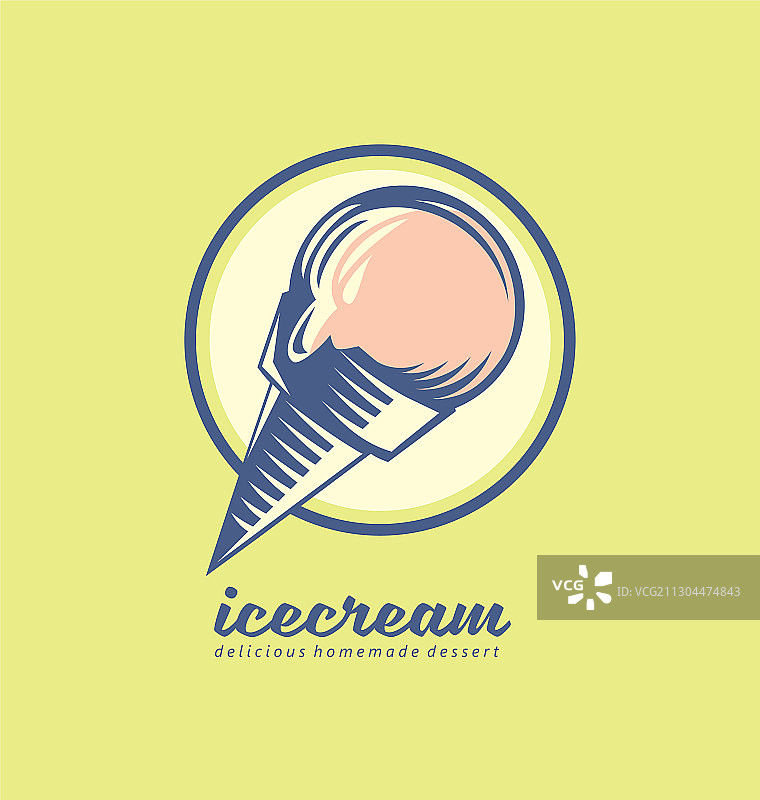 冰淇淋标志设计图片素材