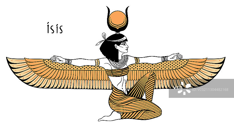 伊希斯女神的生命和魔力在埃及图片素材