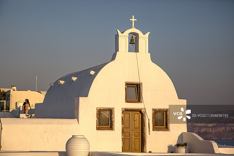 希腊圣托里尼伊亚岛屿教堂图片素材