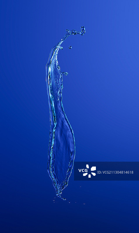 蓝色背景运动的水花图片素材