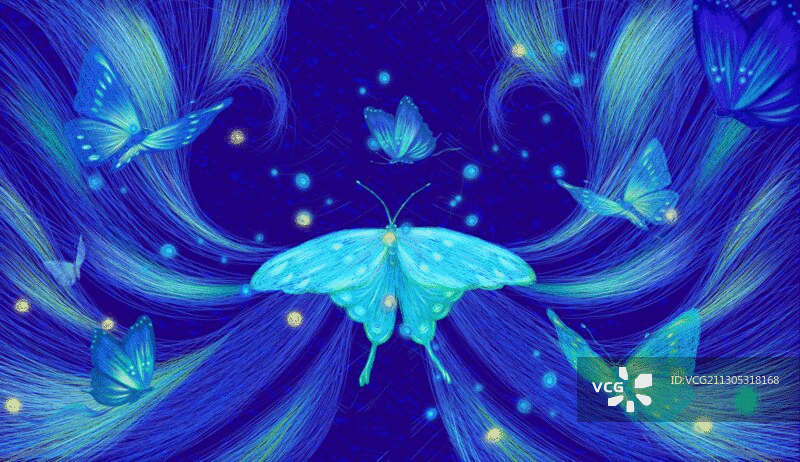 夜里飞舞的蝴蝶图片素材