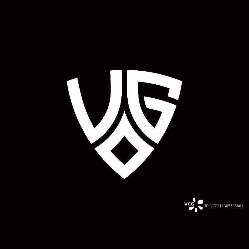Vg徽标采用现代盾型风格设计图片素材
