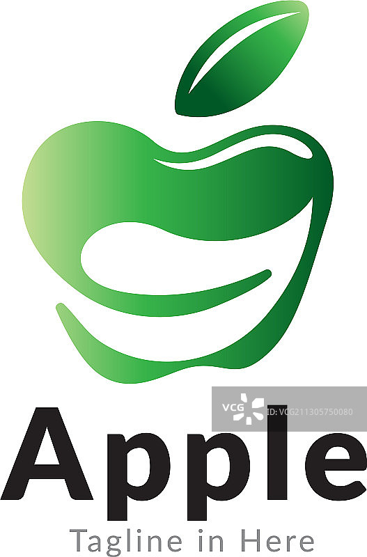 绿叶苹果标志设计灵感图片素材