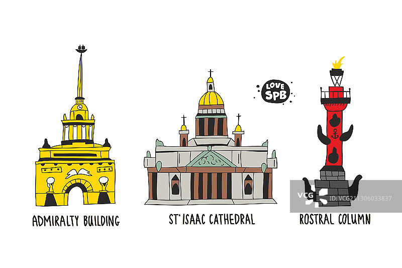 收藏圣彼得堡的著名建筑图片素材