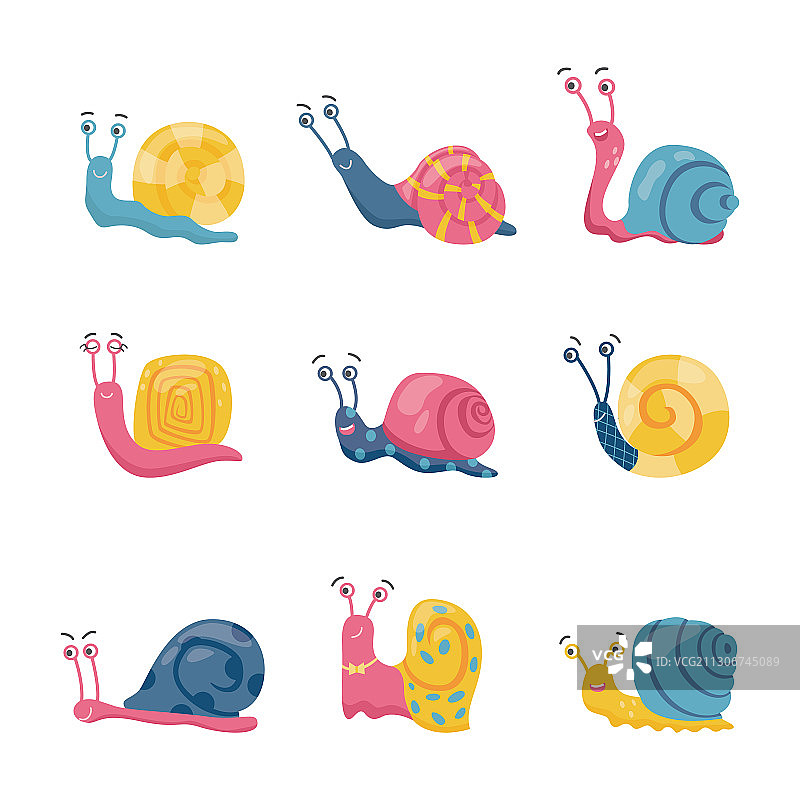 集卡通蜗牛图片素材