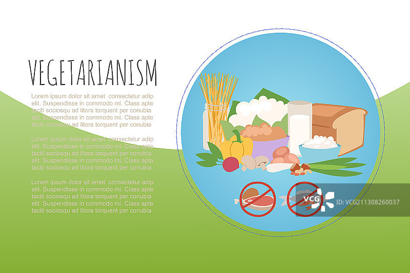 素食主义健康绿色食品横幅图片素材