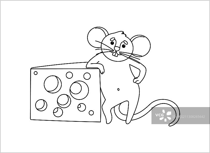 老鼠与奶酪无礼的老鼠站图片素材