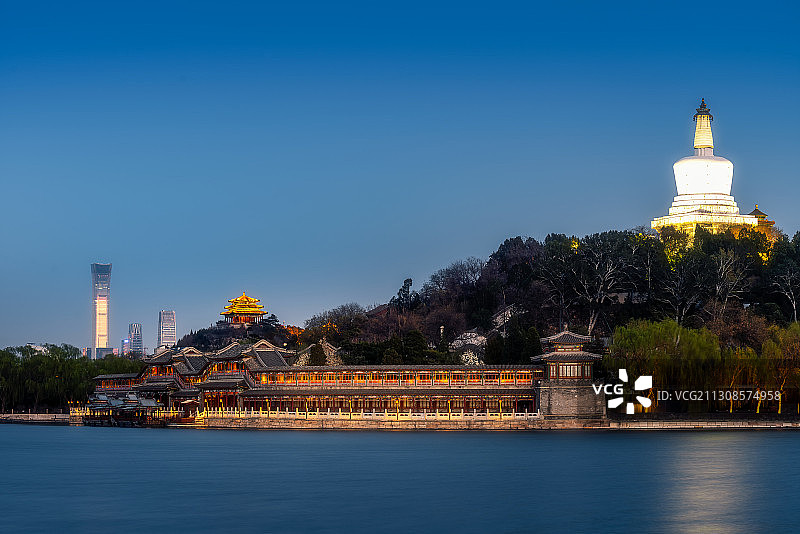 北京北海古建风光图片素材