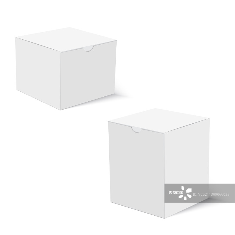 空白纸盒模板立在白色上图片素材