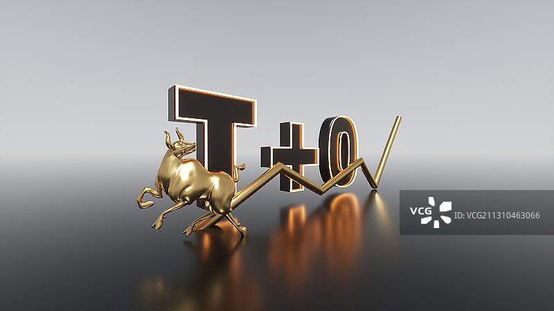 3D渲染股市T 0交易手段概念插图图片素材