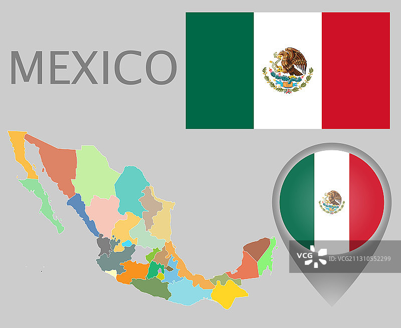 墨西哥行政区划图片素材